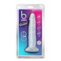 Фаллоимитатор реалистичный на присоске Blush B Yours прозрачный, 19 х 3.8 см