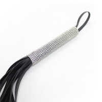Флогер зі стразами DS Fetish Flogger diamond L black