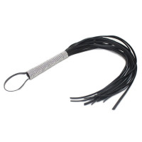 Флогер зі стразами DS Fetish Flogger diamond L black