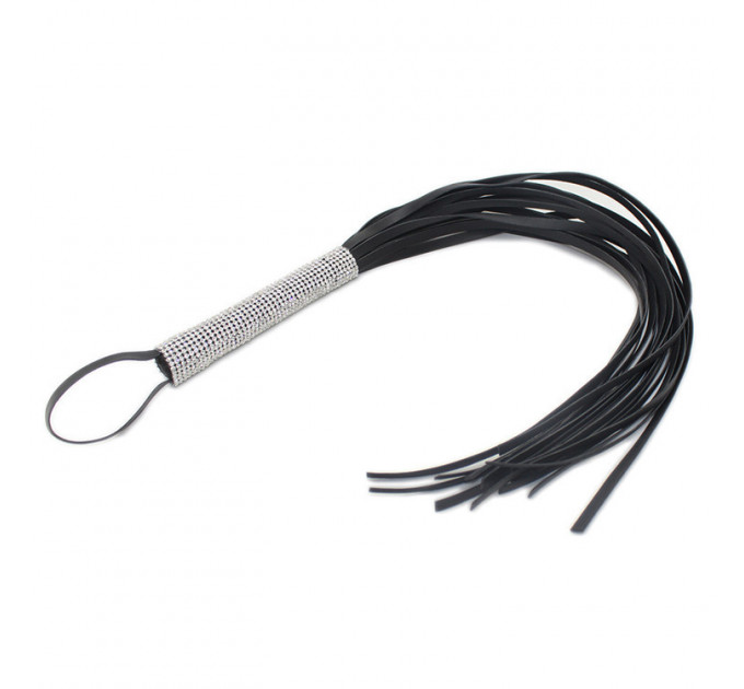 Флоггер со стразами DS Fetish Flogger diamond L black