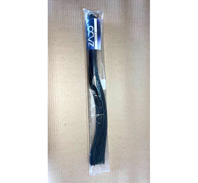 Флоггер с заклепками на рукоятке ZADO TOOLS кожаный, черный