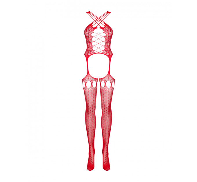 Комбинезон Obsessive Bodystocking G313 czerwony S/M/L