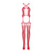Комбинезон Obsessive Bodystocking G313 czerwony S/M/L