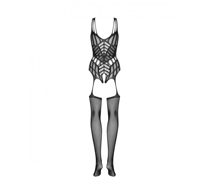 Комбинезон сетка Obsessive Bodystocking G139, черный, One Size