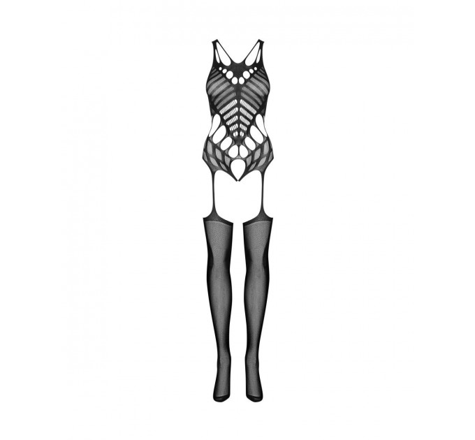 Комбинезон сетка Obsessive Bodystocking G139, черный, One Size