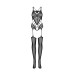 Комбинезон сетка Obsessive Bodystocking G139, черный, One Size