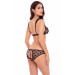 Комплект NAUGHTY KNICKERS 2PC BRA SET BLACK, S/M