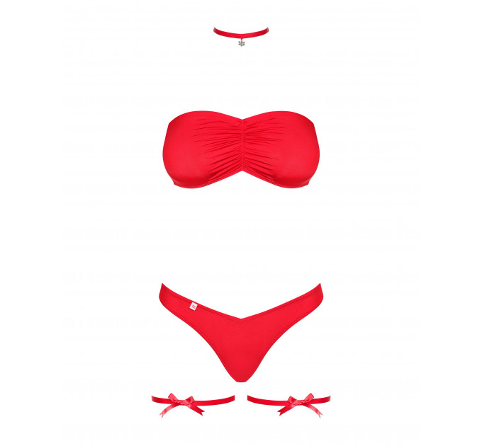 Новогодний костюм Obsessive Kissmas set красный, S/M