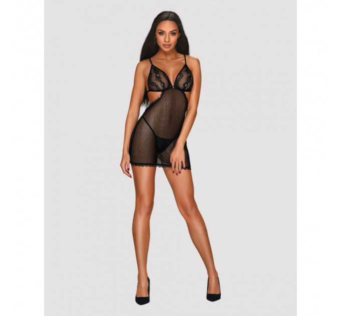 Пеньюар Obsessive Millagro и стринги S/M