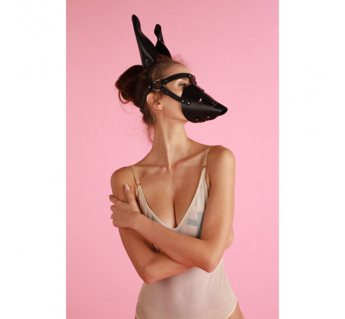 Маска Doberman MLA5 Candy Hero из кожи, ручная работа, черная