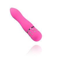 Міні-вібратор зі стразами Easytoys, рожевий, 11.4 х 2.4 см