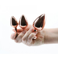 Набор анальных пробок с камнем Rear Assets Trainer Kit Heart Pink
