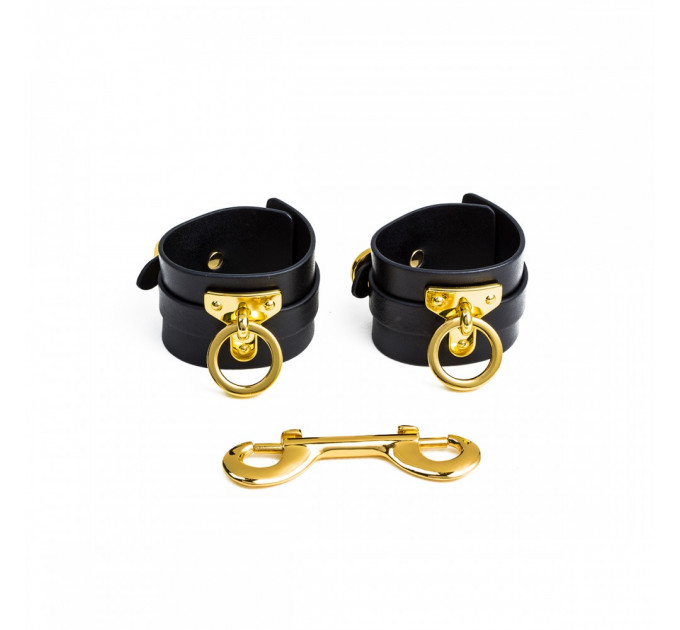 Наручники UPKO Handcuffs итальянская кожа, черные