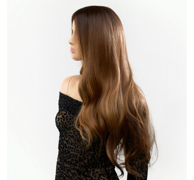 Парик длинный волнистый омбре Fetish Hair переход из темно-русого в светло-русый, 70 см