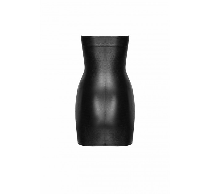 Платье, F317 Noir Handmade крокодилья кожа, мокрый эффект, черное, размер M