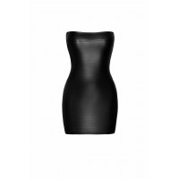 Платье, F317 Noir Handmade крокодилья кожа, мокрый эффект, черное, размер M