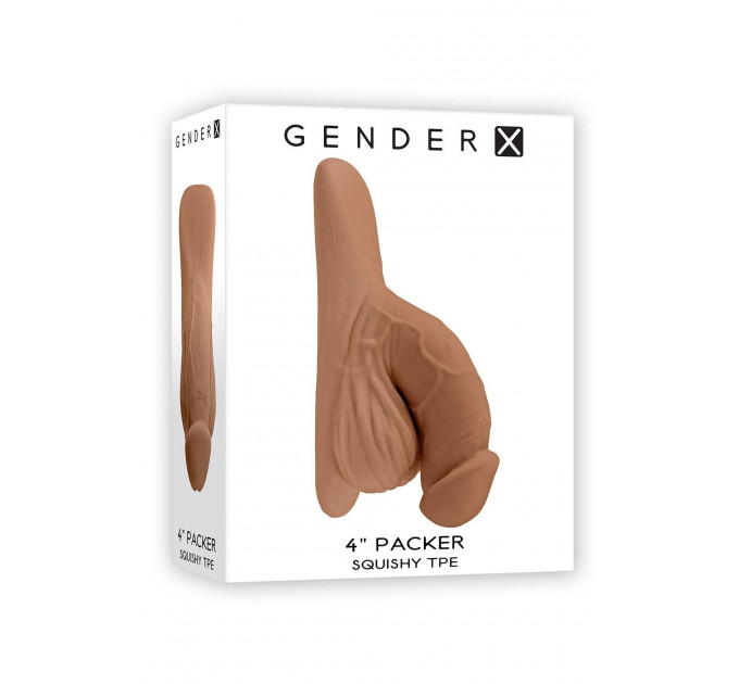 Реалістичний фалопротез пеніса з мошонкою Gender X колір мулат, Medium