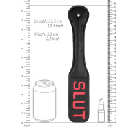 Шльопавка чорна квадратна з написом SLUT PADDLE 31,5 см