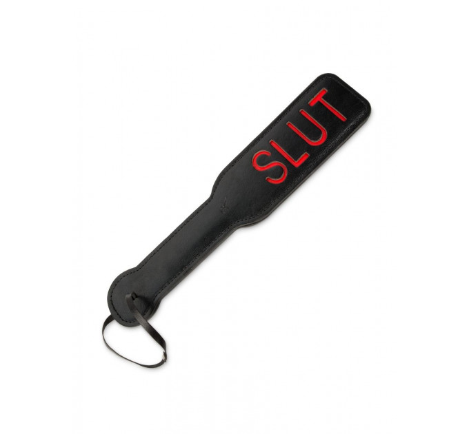 Шлепалка черная квадратная с надписью SLUT PADDLE 31,5 см