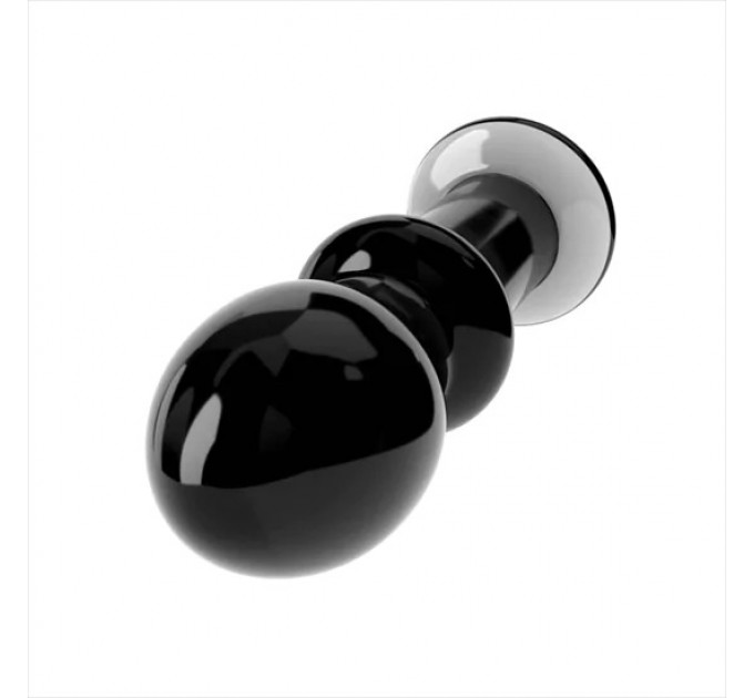 Стеклянная анальная пробка 4,5" Glass Romance Black