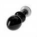 Стеклянная анальная пробка 4,5" Glass Romance Black