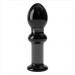 Стеклянная анальная пробка 4,5" Glass Romance Black