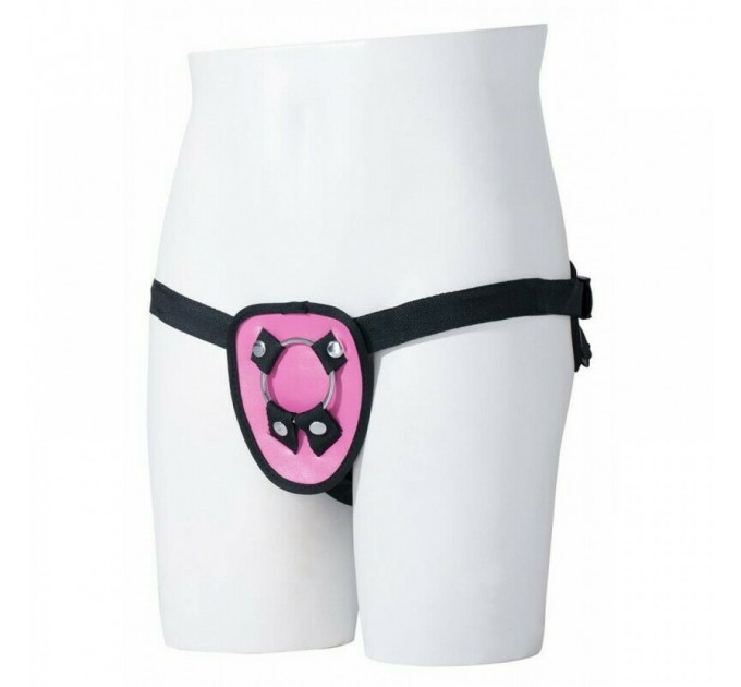 Трусики HARNESS з кільцями STRAP ON HARNESS PINK