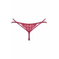 Трусики стринги кружевные Obsessive Ivetta, красный, L/XL
