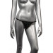 Трусики стринги со стразами и открытым доступом CalExotics Crotchless Thong, черный