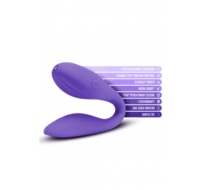 Универсальный вибратор для пар Blush WELLNESS DUO PURPLE
