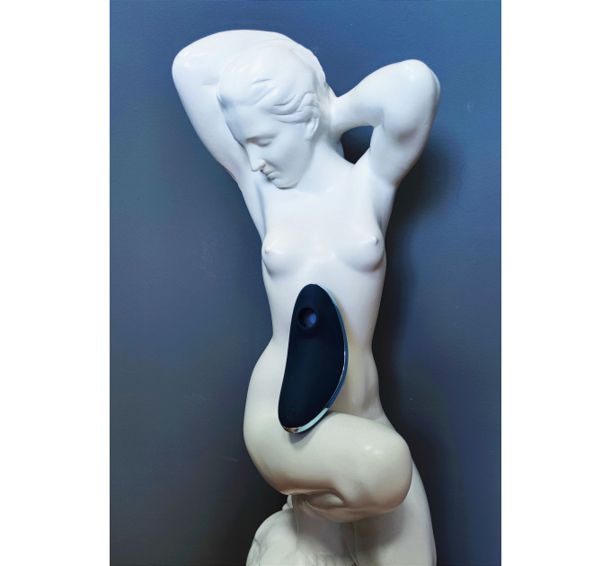 Вакуумный клиторальный стимулятор с вибрацией SATISFYER VULVA LOVER 1 BLUE