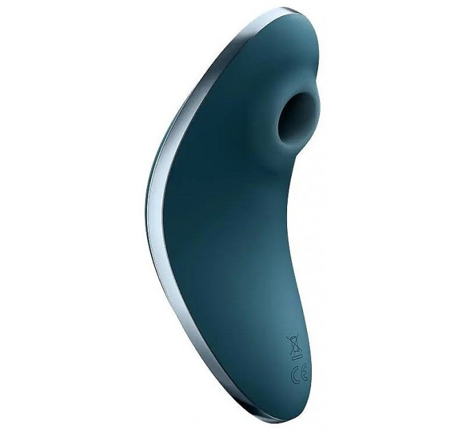 Вакуумный клиторальный стимулятор с вибрацией SATISFYER VULVA LOVER 1 BLUE