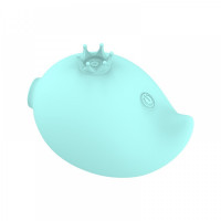 Вакуумний стимулятор клітора RACHEL Vibrating & Sucking Fish USB 9 functions, Blue