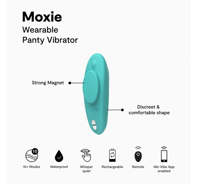 Вибратор в трусики WE-VIBE Moxie+ Aqua