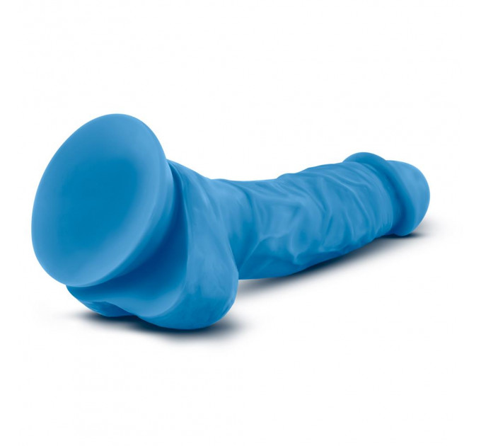 Фаллоимитатор с двойной плотностью NEO 7.5INCH COCK W. BALLS BLUE