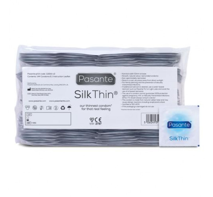 Презервативи Pasante Silk Thin Condoms, 144 шт