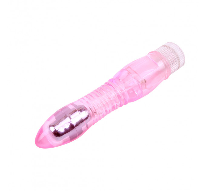 Вибратор прозрачный Chisa Crystal Jellie на батарейках, розовый