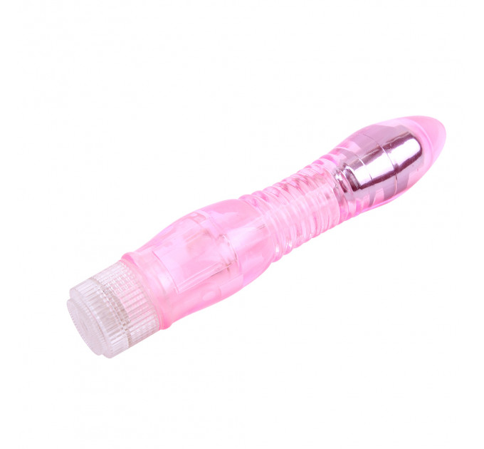 Вибратор прозрачный Chisa Crystal Jellie на батарейках, розовый