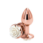 Анальний плаг NS Novelties REAR ASSETS ROSE SMALL WHITE