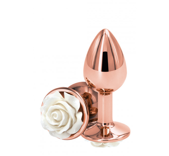 Анальний плаг NS Novelties REAR ASSETS ROSE SMALL WHITE