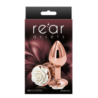 Анальний плаг NS Novelties REAR ASSETS ROSE SMALL WHITE