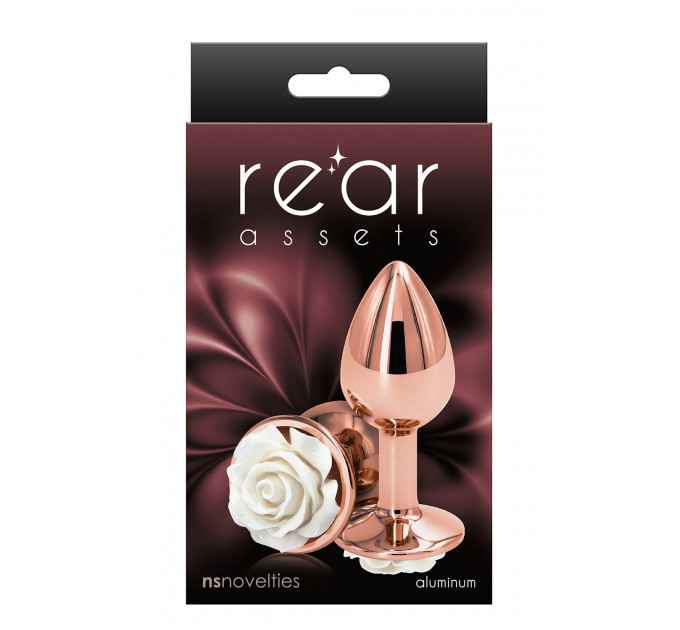 Анальний плаг NS Novelties REAR ASSETS ROSE SMALL WHITE