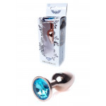 Анальная пробка S с голубым камнем Boss of toys Jewellery