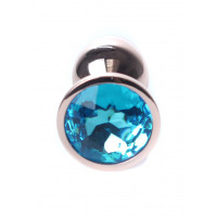Анальна пробка S з блакитним каменем Boss of toys Jewellery