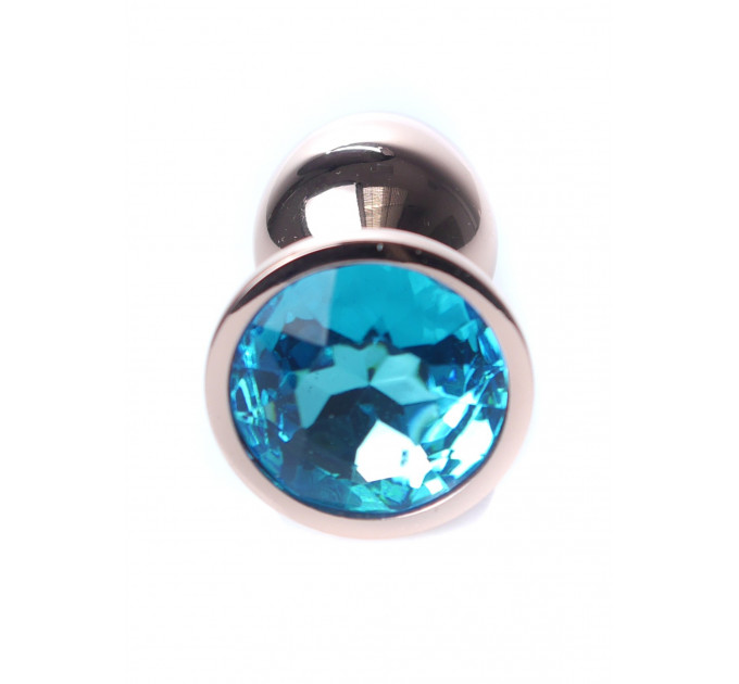 Анальная пробка S с голубым камнем Boss of toys Jewellery