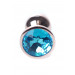 Анальная пробка S с голубым камнем Boss of toys Jewellery