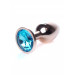 Анальная пробка S с голубым камнем Boss of toys Jewellery