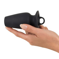 Анальная пробка с тонеллем You2Toys, силиконовая, черная, 10 х 5 см