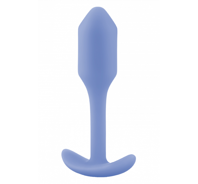 Анальна пробка із зміщеним центром ваги, S, B-vibe Snug Plug 1 фіолетова, 8.6 х 2.2 см