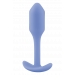 Анальна пробка із зміщеним центром ваги, S, B-vibe Snug Plug 1 фіолетова, 8.6 х 2.2 см